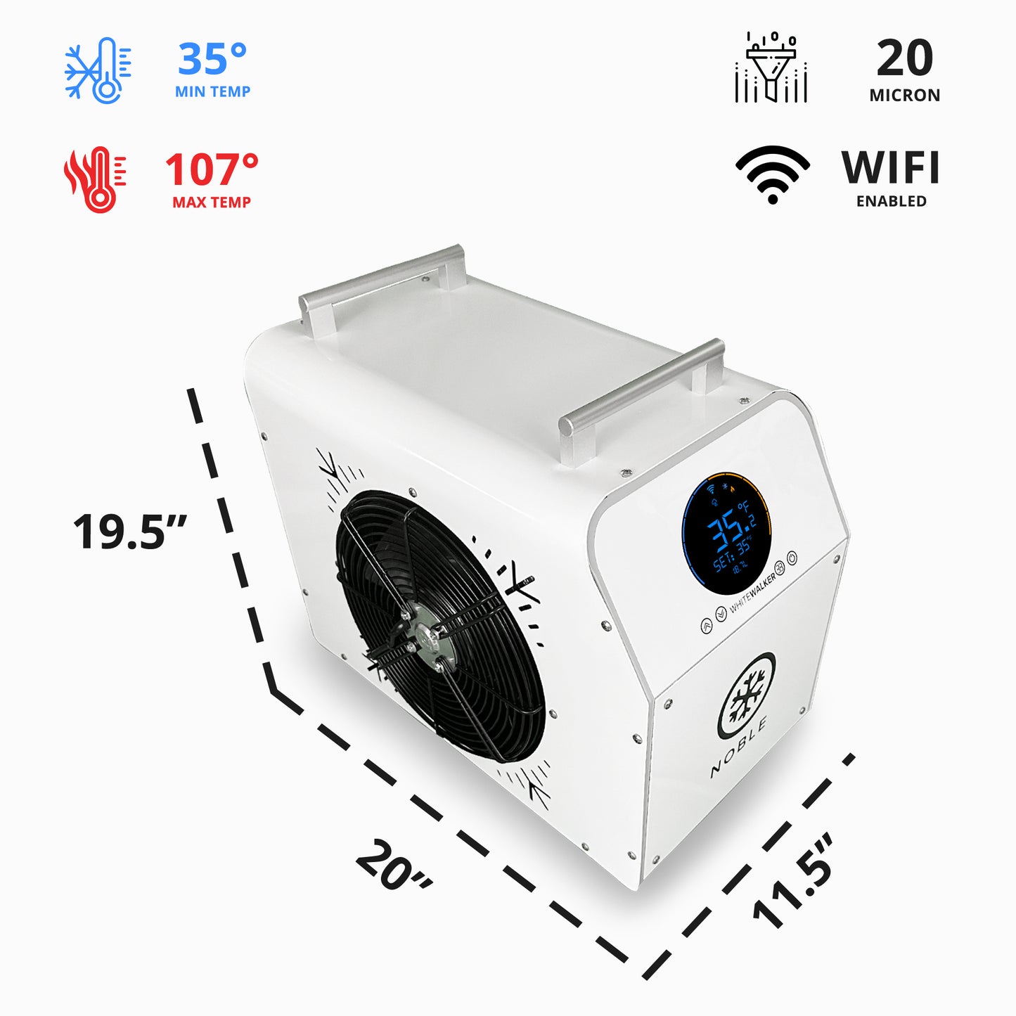 3/4HP WhiteWalker Chiller | 35°F - 107°F